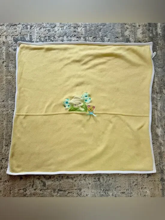 Carter’s Yellow Sweater/Knit Elephant Mouse Baby Blanket Y2K