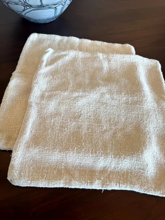 West Elm White Silk Woven Hand-Loomed Decorative Pillow Cover Set of 2 - 20x20