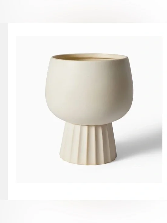 Brand New West Elm Marta Alabaster Ceramic Planters, Indoor & Outdoor Use, NWT