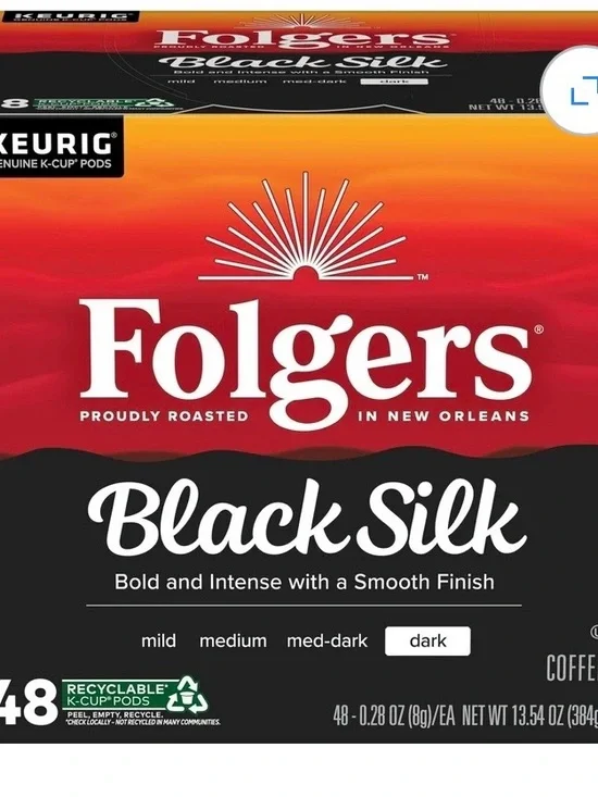 Black Silk Dark Roast K-Cup Pods - Black