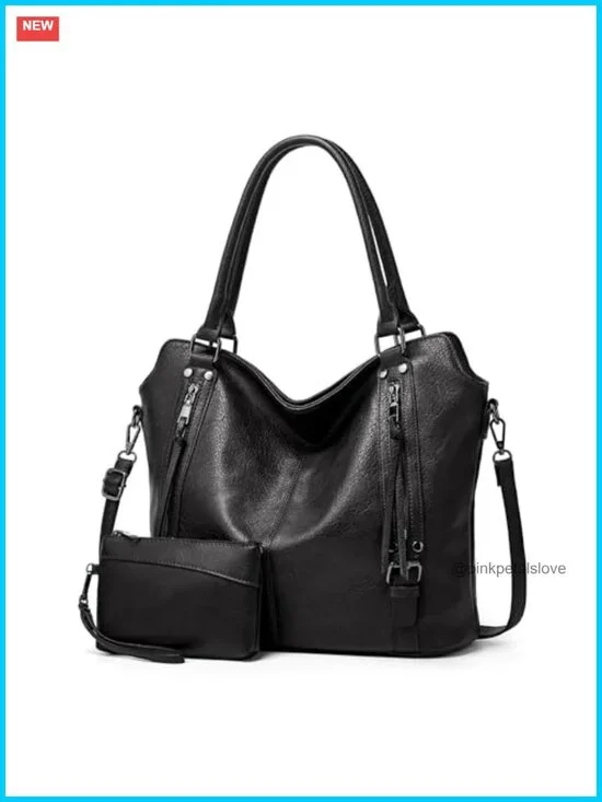 Large Hobo Tote Handbag with Adjustable Strap, Multiple Pockets, Coin Purse