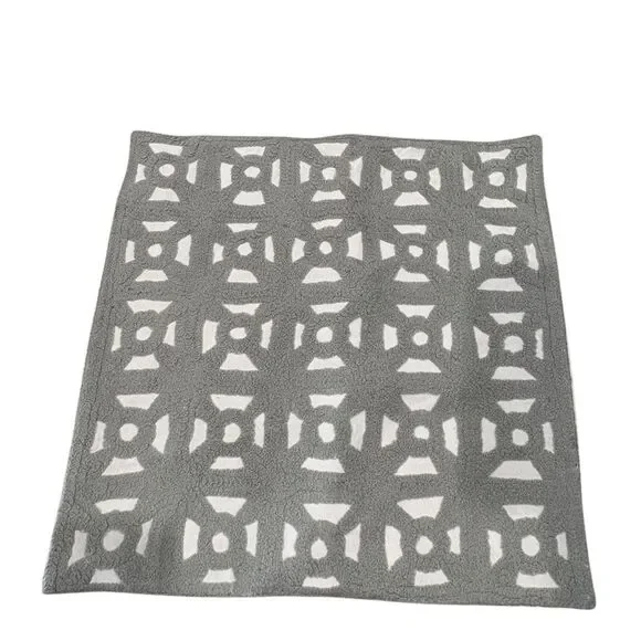 West Elm Gray Geometric Design Pillow Cover