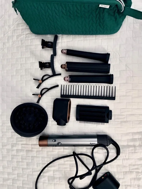 Dyson Styling Set in Silver and Black with Rose Gold Accents
