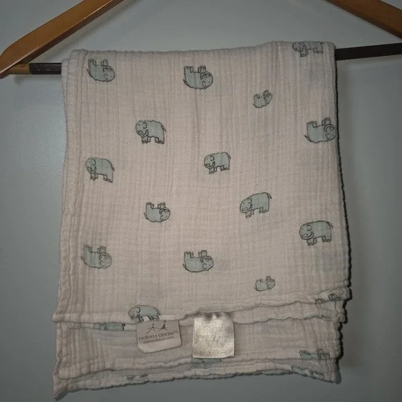 Swaddle Designs Baby Musslin Hedgehog Swaddle  Blanket White‎ Gray Cotton 40x43