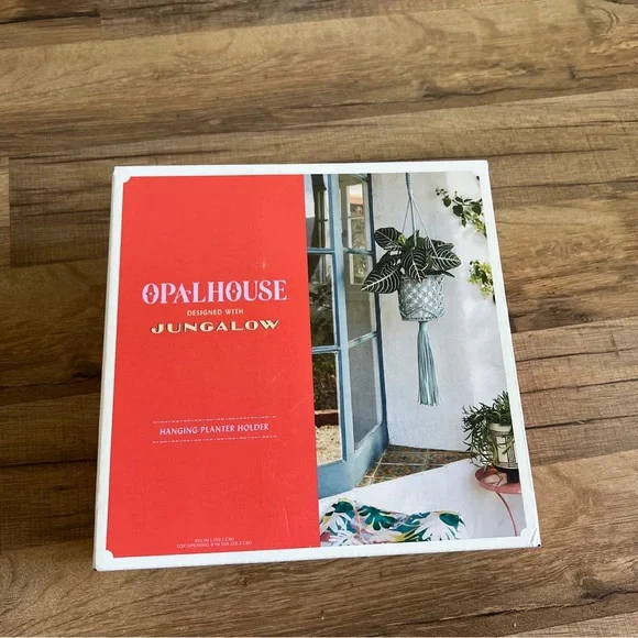 Opalhouse Red and White Hanging Planter Holder Box