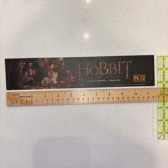 The Hobbit An Unexpected Journey Movie Theater‎ Promo Mylar Poster 11x2.5 (2012)