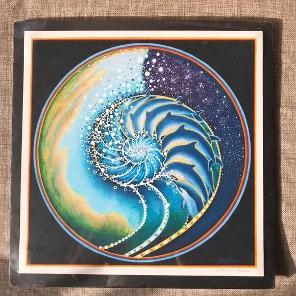 One World Art Giclee Print Certificate Dolphin Dreams by Caitlin Flynn Painting