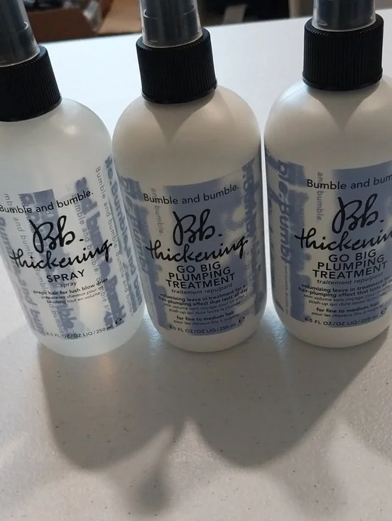 Bumble And Bumble Go Big Plumping Treatment Spray And Thickening Spray 8.5 Oz Ea