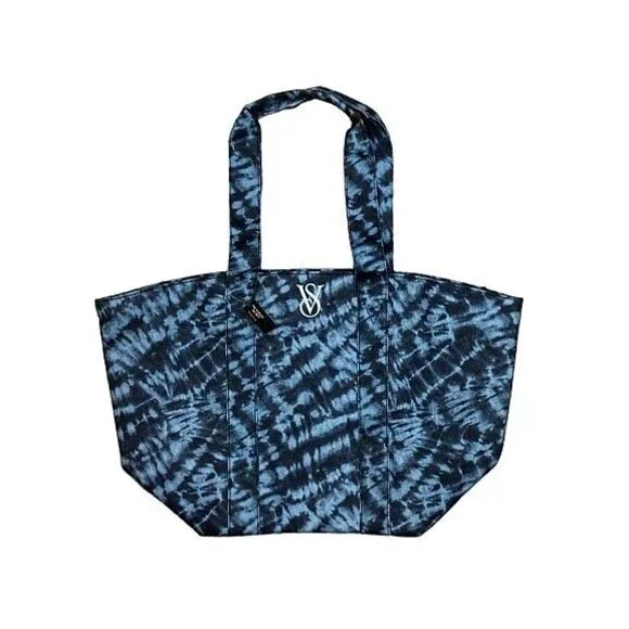 Victoria’s Secret XL Weekender Tote –Blue/Navy Tie-Dye Logo, Limited Edition NWT