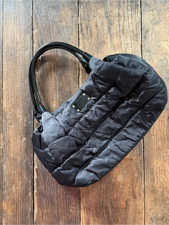 Kate Spade Nylon Quilted Shoulder Bag - Black