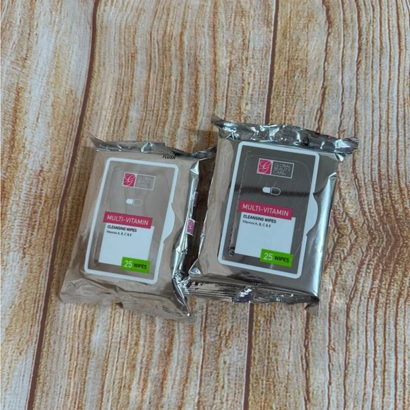 2- Global Beauty Care MULTI-VITAMIN Cleansing Wipes Vitamin A, B, C &‎ E