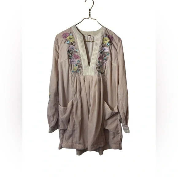 FREE PEOPLE | dress small mia embroidered
