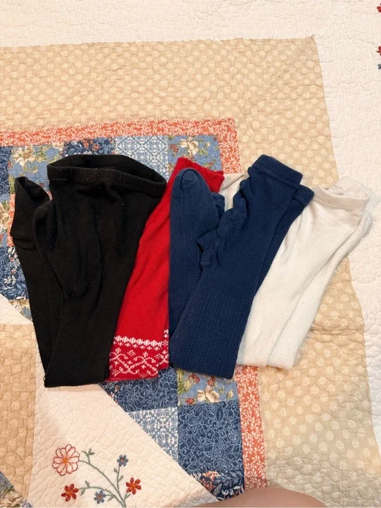 Mixed Pack of Cozy Knit Socks - Black, Red, Navy, Light Blue