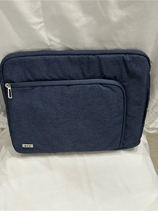 Navy Laptop Sleeve with Front Pocket