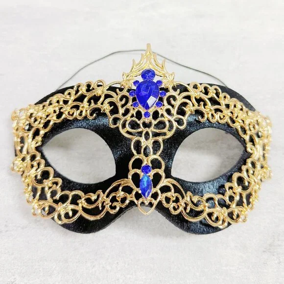 Black masquerade mask, cosplay mask, Halloween mask, Venetian mask, Prom mask