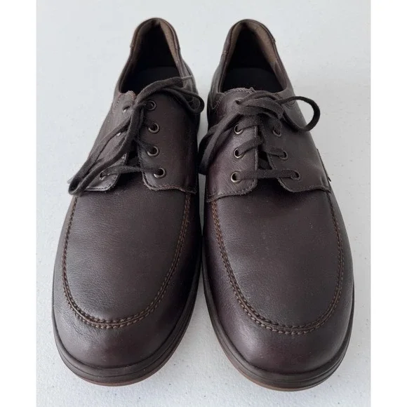 Mephisto Douk Hydroprotect Moc Toe Derby Brown Leather Men's‎ Shoe Size 12 M US