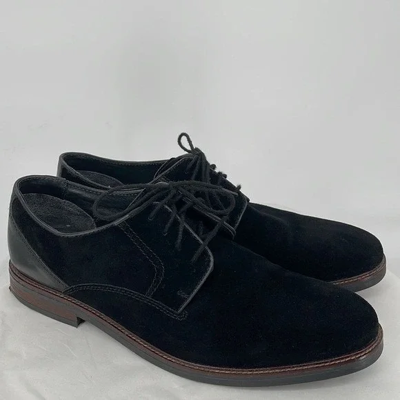 Alfani Men's Phillip Black‎ Suede Lace up Dress Oxfords Men size 12M Blokecore