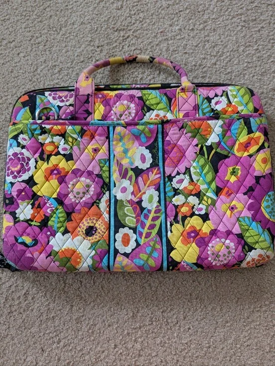 Vera Bradley Quilted Laptop Hardcase In Vava Bloom Pattern