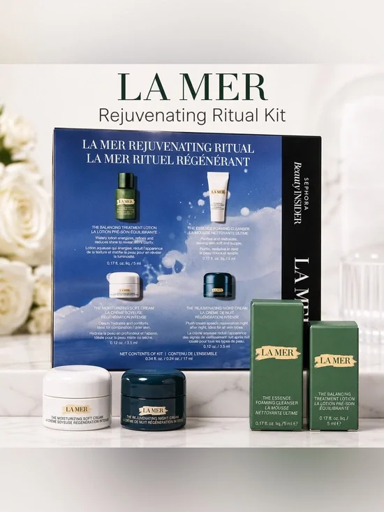 NEW La Mer Rejuvenating Ritual Kit – Exclusive 4 Piece Skincare Travel Size Set