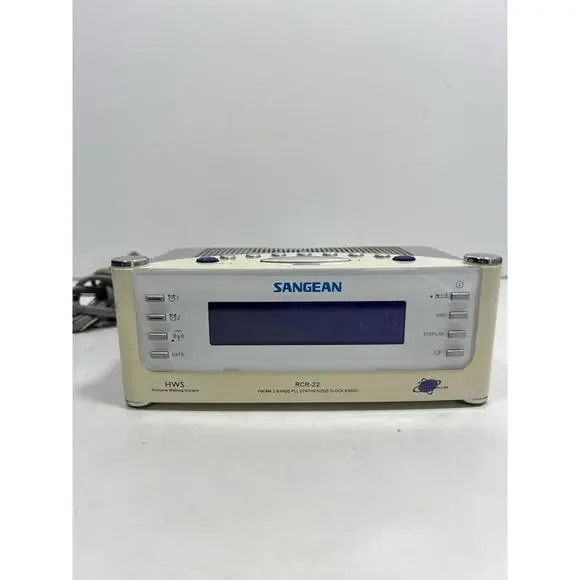 Sangean RCR-22 (AM-FM-AUX) Atomic Clock Radio Digital Tuning 2 Bands