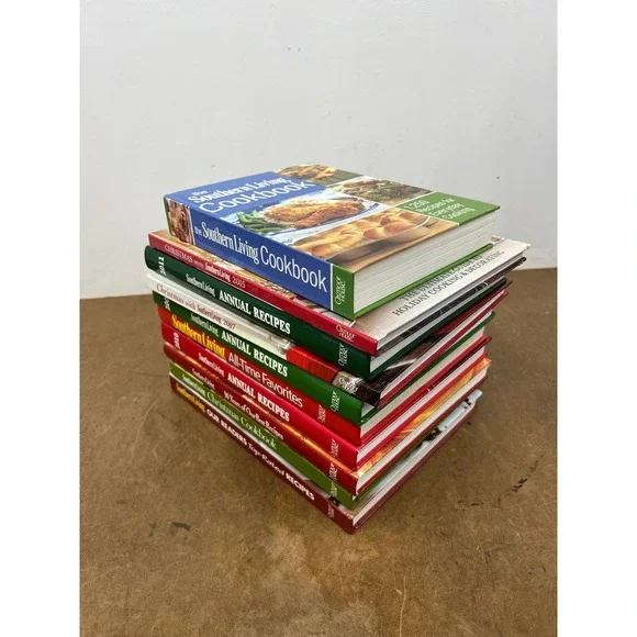 10 Southern Living Hardcover Cookbook Lot Annual Recipes Christmas All-Time Favs