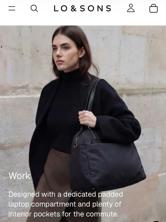 Lo & Sons The O.M.G. iconic carry-all bag  Color Black / Gold / 🐪