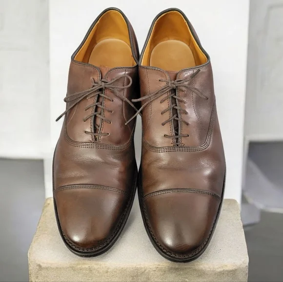 Allen Edmonds Dark Brown Leather Oxfords Size 9.5