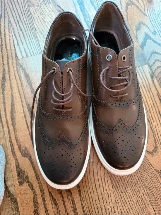 Men's Brown Wingtip Oxford Sneakers - Casual Dress Shoes
