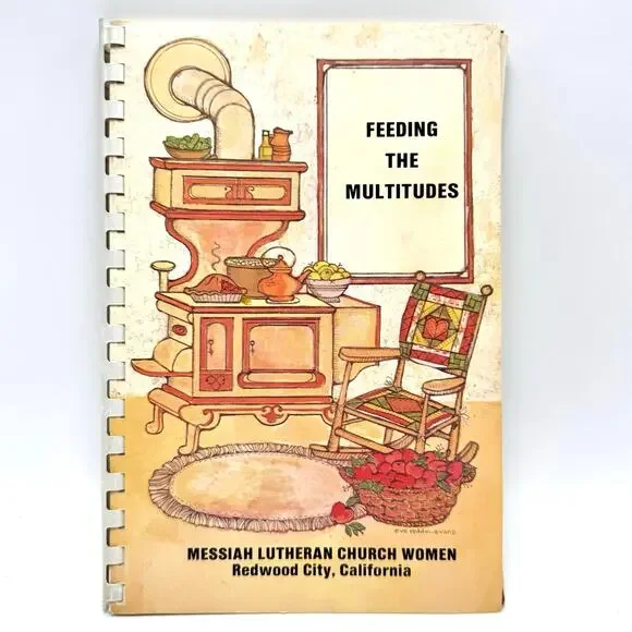 Redwood City California Messiah Lutheran Church Cookbook Recipes Vintage 1980s