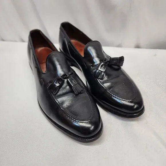 Allen Edmonds Grayson Tassel Loafers Black Leather Mens 11.5 A USA