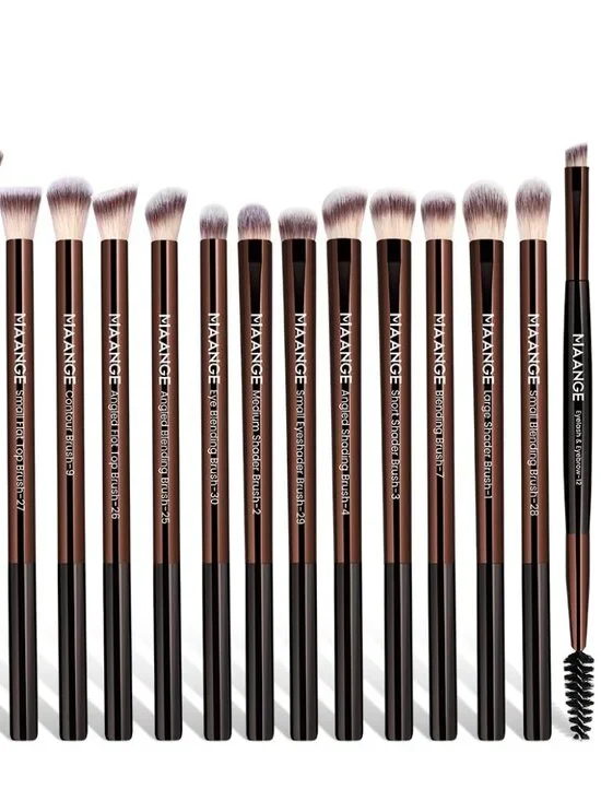 MAANGE 13 PCS Makeup Brushes Angled/Round/Flat Blending Eyebrow Eyeshadow Concea