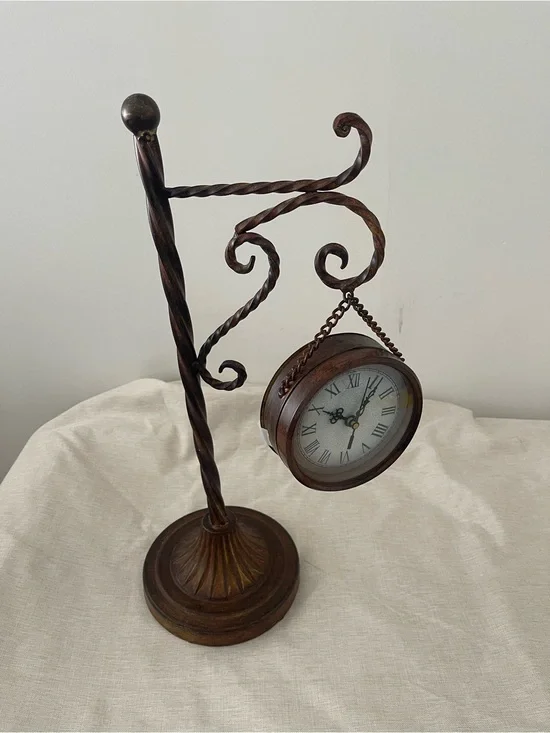 Decorative Brown Hanging Table Clock Stand - Unbranded None Working