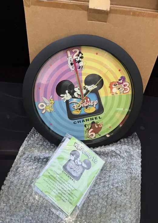 Brand New Vtg Disney Channel Mickey Battery Operated Collectible Wall Clock NIB