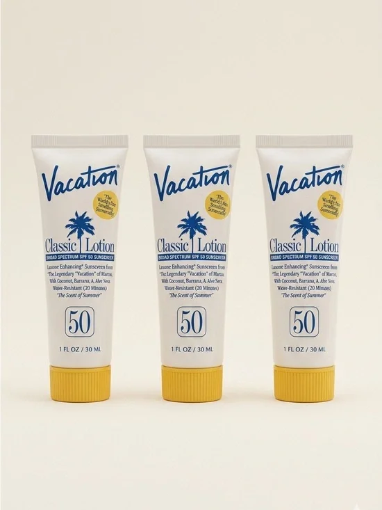 Vacation Classic Lotion SPF 50 Sunscreen - 3 tubes 1 oz each