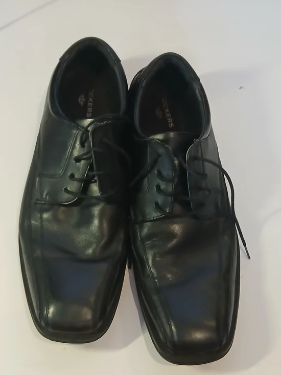 DOCKERS Mens Black Leather Lace-Up Dress Shoes 13M
