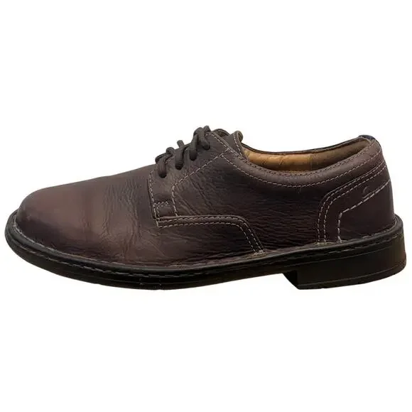 Clarks Dress Shoes Kyros Oxford Brown Leather Lace Up Chukka Shoe Men’s Size 11M