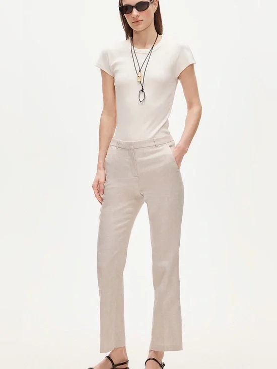 J CREW 10  Kaya pant in stretch linen blend CI425