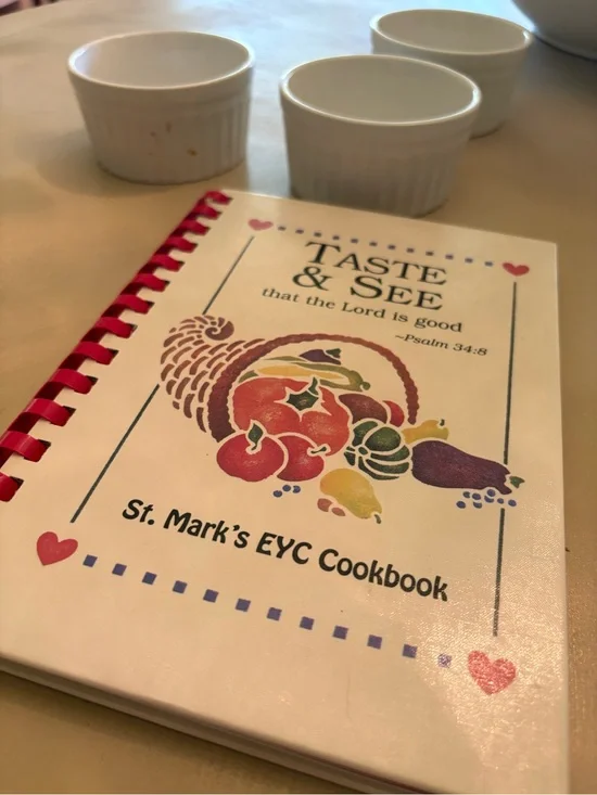 Taste & See St. Mark's EYC Cookbook - White Cover with Red Spiral