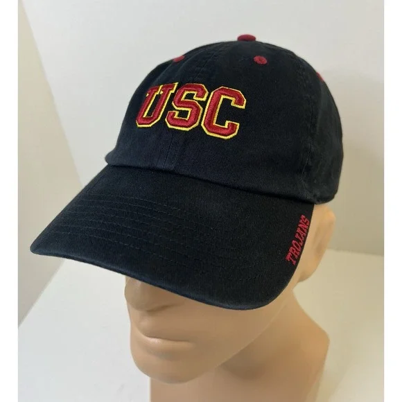 Usc Trojans Hat Men Strap Back Black 47 Brand Heritage OSFA