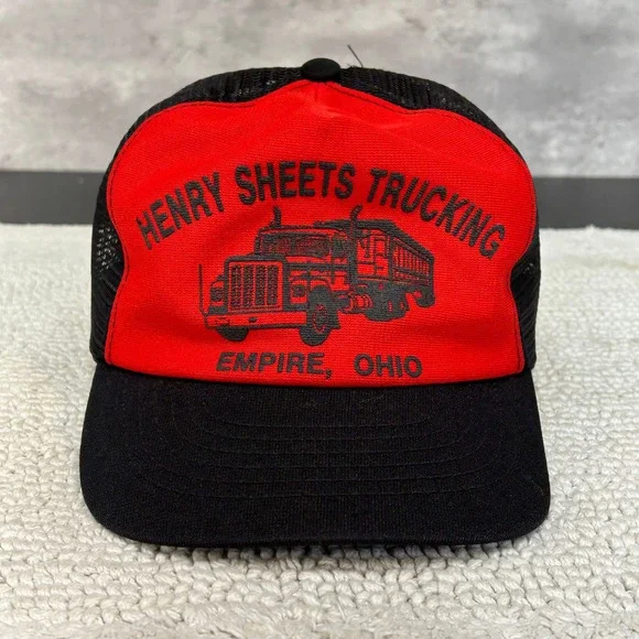 80s Vintage Henry Sheets Trucking Mesh Snapback Trucker Hat OSFA Workwear Cap