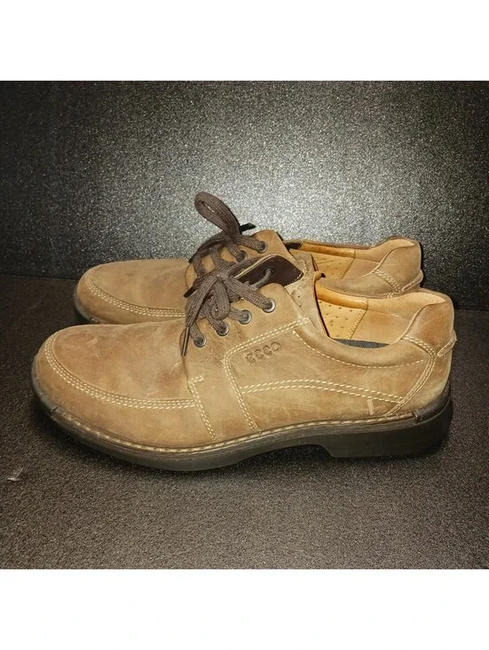 Ecco Mens  Brown  Leather  Fusion 11 Tie  Lace Up Shoes Size  11  Eu 44
