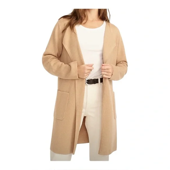 J. Crew Juliette Collarless Light Academia Preppy Sweater Merino Wool Blazer