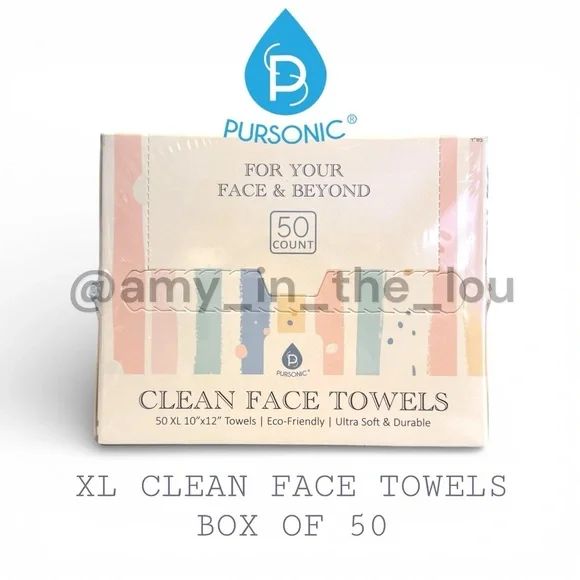 Pursonic Clean Face Towels XL box of 50 (A1)