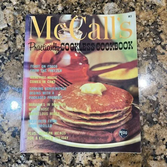 Vintage 1965 McCalls Practically Cookless Cookbook Recipes Cooking