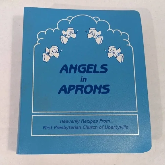 Vtg Angels in Aprons Cookbook First Presbyterian Church of Libertyville Binder