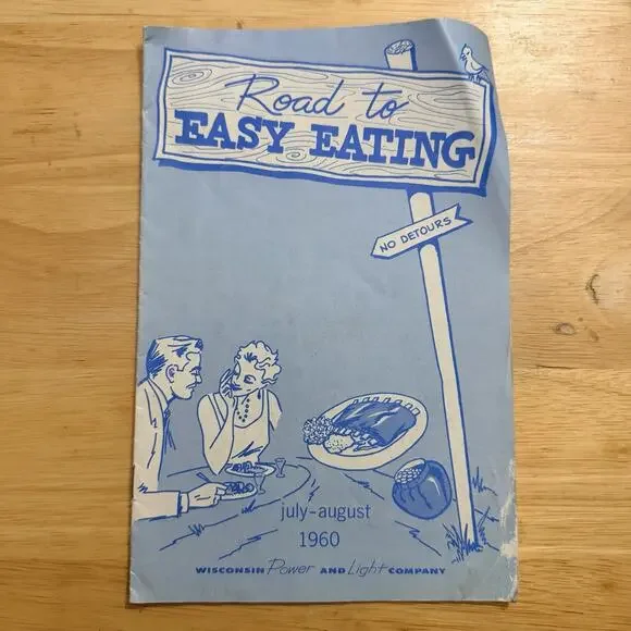 Road To Easy Eating Recipe Booklet Vintage 1960 Wisconsin Power and Light Co