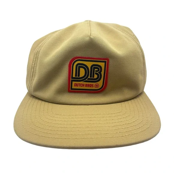 Dutch Bros Snapback Beige One Size Hat Cap Coffee‎ Fan Worker Employee DB Logo