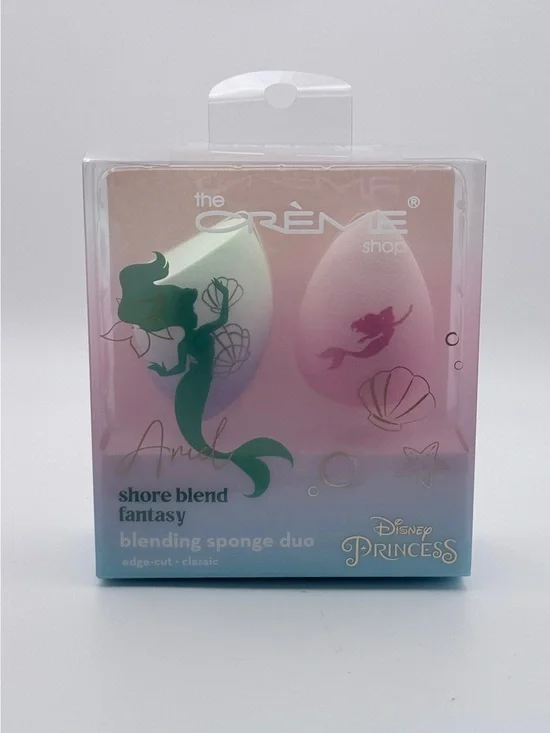 The Crème Shop Disney Princess Ariel Shore Blend Fantasy Blending Sponge Duo New
