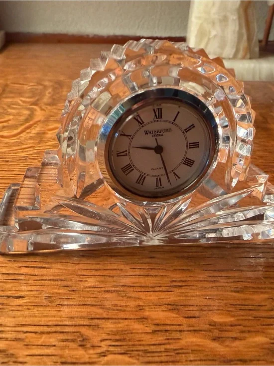 Waterford Crystal Clock with Cut-Star Base