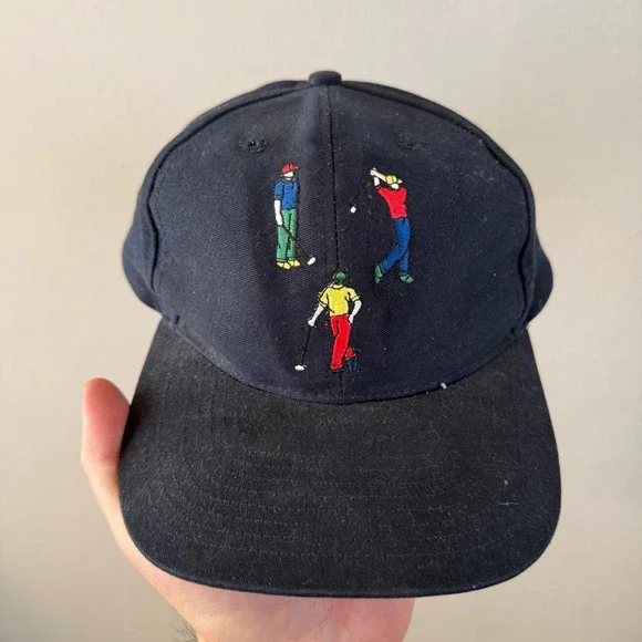 Pivot rules hatMens Navy‎ Blue Golf Embroidered Baseball Cap Snapback